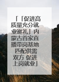 「促进高质量充分就业巡礼」内蒙古首家直播带岗基地 匹配供需双方 促进上岗就业