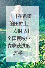 「在希望的田野上·三夏时节」全国夏粮小麦收获进度过半
