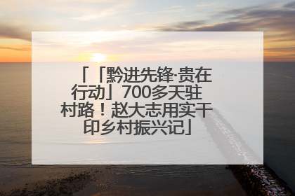「黔进先锋·贵在行动」700多天驻村路！赵大志用实干印乡村振兴记