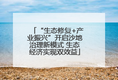 “生态修复+产业振兴”开启沙地治理新模式 生态经济实现双效益