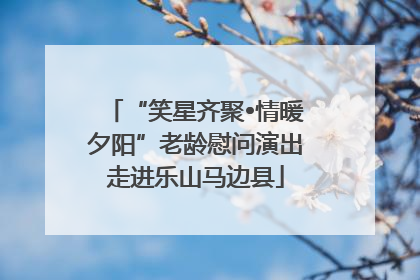 “笑星齐聚•情暖夕阳”老龄慰问演出走进乐山马边县
