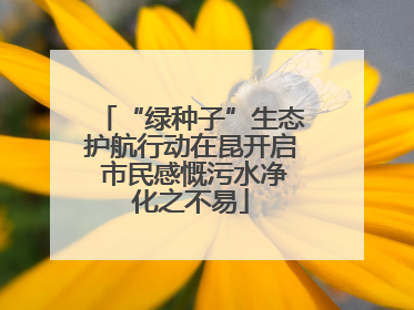 “绿种子”生态护航行动在昆开启 市民感慨污水净化之不易