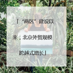 “两区”建设以来，北京外贸规模跨越式增长