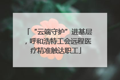 “云端守护”进基层，呼和浩特工会远程医疗精准触达职工
