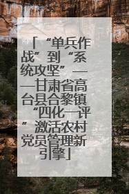 “单兵作战”到“系统攻坚”——甘肃省高台县合黎镇“四化一评”激活农村党员管理新引擎