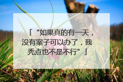 “如果真的有一天，没有案子可以办了，我秃点也不是不行”