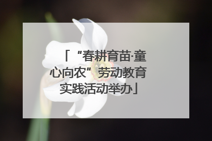 “春耕育苗·童心向农”劳动教育实践活动举办