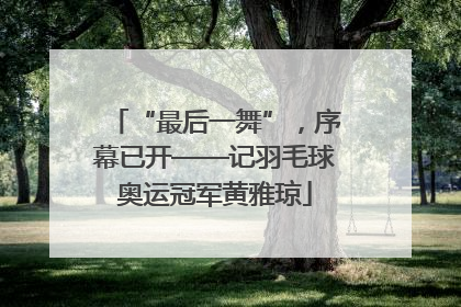 “最后一舞”，序幕已开——记羽毛球奥运冠军黄雅琼