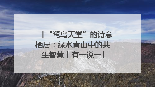 “鹭鸟天堂”的诗意栖居：绿水青山中的共生智慧丨有一说一