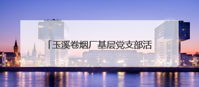 玉溪卷烟厂基层党支部活动：清理河道 守护清溪