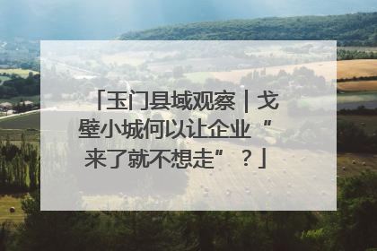 玉门县域观察｜戈壁小城何以让企业“来了就不想走”？