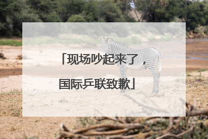 现场吵起来了，国际乒联致歉