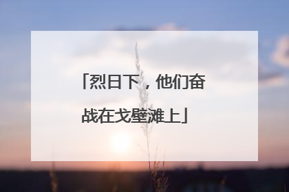 烈日下，他们奋战在戈壁滩上
