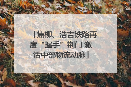 焦柳、浩吉铁路再度“握手”荆门 激活中部物流动脉
