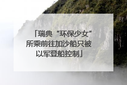 瑞典“环保少女”所乘前往加沙船只被以军登船控制