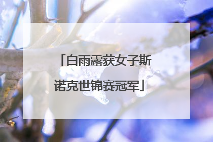 白雨露获女子斯诺克世锦赛冠军