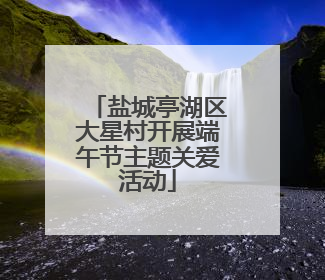 盐城亭湖区大星村开展端午节主题关爱活动