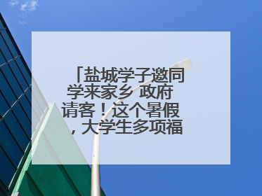 盐城学子邀同学来家乡 政府请客！这个暑假，大学生多项福利免费游盐城