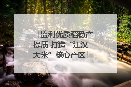 监利优质稻稳产提质 打造“江汉大米”核心产区