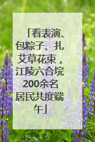 看表演、包粽子、扎艾草花束，江陵六合垸200余名居民共度端午