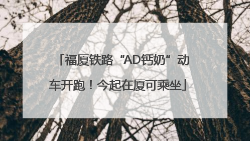 福厦铁路“AD钙奶”动车开跑！今起在厦可乘坐