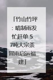 竹山竹坪：晴制雨发忙赶单 57吨大宗茶冒雨启运福建