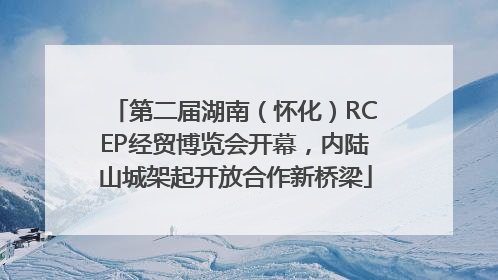 第二届湖南（怀化）RCEP经贸博览会开幕，内陆山城架起开放合作新桥梁