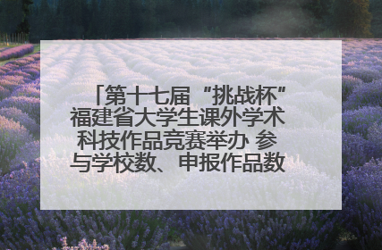 第十七届“挑战杯”福建省大学生课外学术科技作品竞赛举办 参与学校数、申报作品数创历史新高