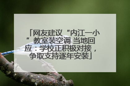 网友建议“内江一小”教室装空调 当地回应：学校正积极对接，争取支持逐年安装