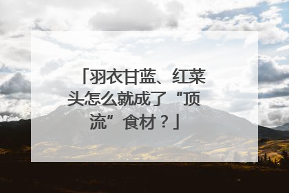 羽衣甘蓝、红菜头怎么就成了“顶流”食材？