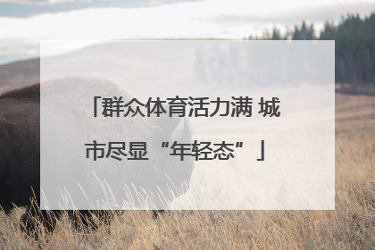 群众体育活力满 城市尽显“年轻态”