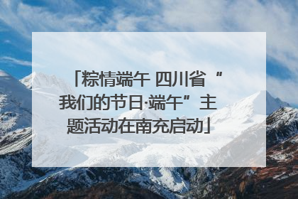 粽情端午 四川省“我们的节日·端午”主题活动在南充启动