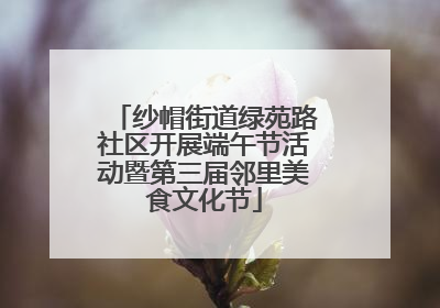 纱帽街道绿苑路社区开展端午节活动暨第三届邻里美食文化节