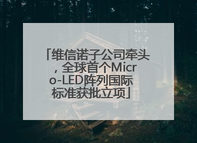维信诺子公司牵头，全球首个Micro-LED阵列国际标准获批立项