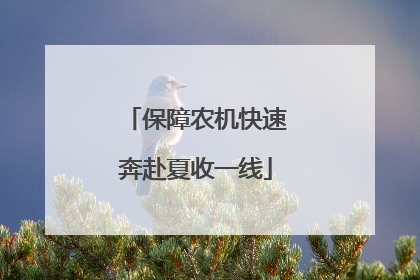 保障农机快速奔赴夏收一线