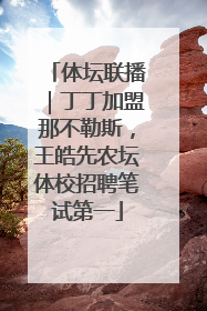 体坛联播｜丁丁加盟那不勒斯，王皓先农坛体校招聘笔试第一
