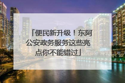 便民新升级！东阿公安政务服务这些亮点你不能错过
