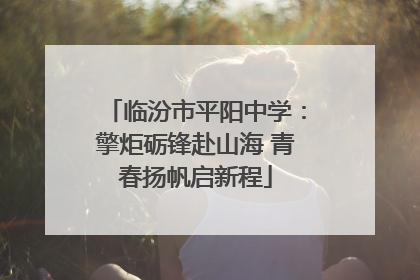 临汾市平阳中学：擎炬砺锋赴山海 青春扬帆启新程