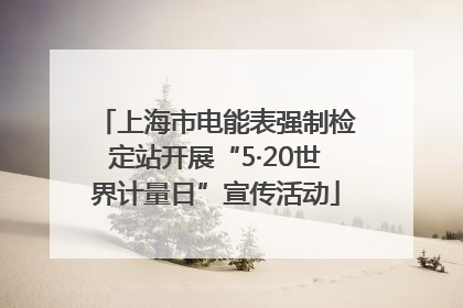 上海市电能表强制检定站开展“5·20世界计量日”宣传活动