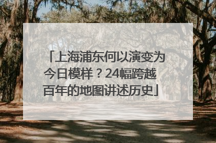 上海浦东何以演变为今日模样？24幅跨越百年的地图讲述历史