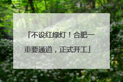 不设红绿灯！合肥一重要通道，正式开工