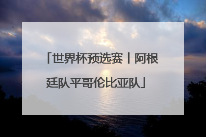 世界杯预选赛丨阿根廷队平哥伦比亚队