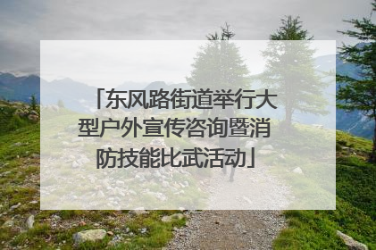 东风路街道举行大型户外宣传咨询暨消防技能比武活动
