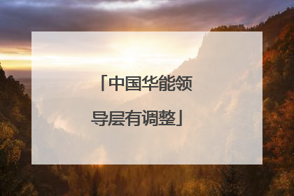 中国华能领导层有调整