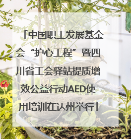 中国职工发展基金会“护心工程”暨四川省工会驿站提质增效公益行动AED使用培训在达州举行