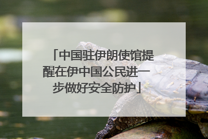 中国驻伊朗使馆提醒在伊中国公民进一步做好安全防护