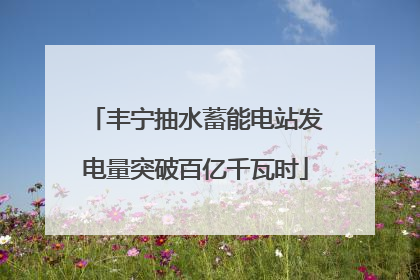 丰宁抽水蓄能电站发电量突破百亿千瓦时