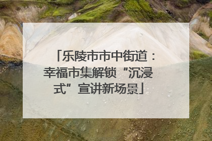 乐陵市市中街道：幸福市集解锁“沉浸式”宣讲新场景