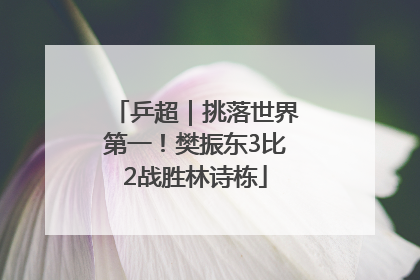 乒超｜挑落世界第一！樊振东3比2战胜林诗栋