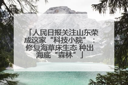 人民日报关注山东荣成这家“科技小院”：修复海草床生态 种出海底“森林”